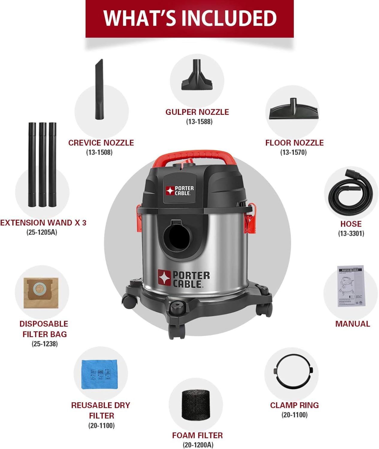 4 Gallon Stainless Steel Wet/Dry Vacuum A2925