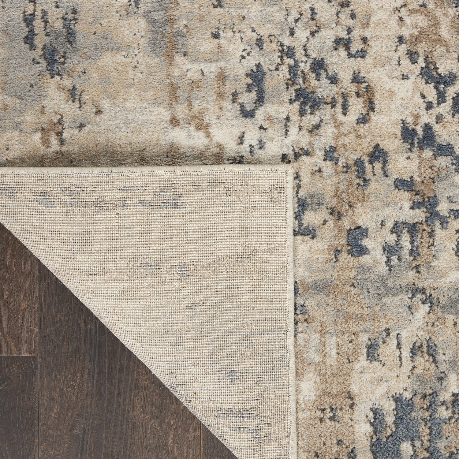 Beige/Grey 10' x 14' Abstract Distressed Area Rug A333333