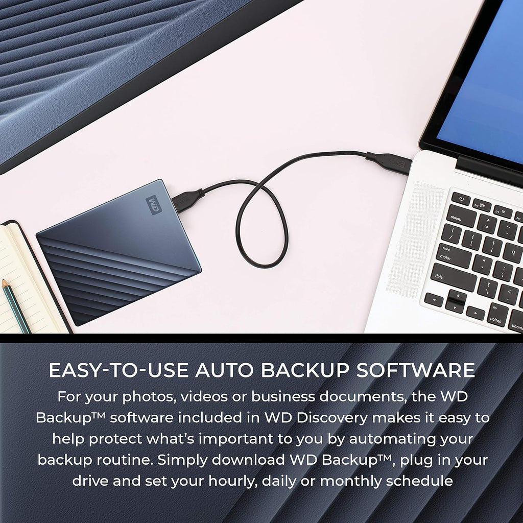 2 TB Blue Portable External Hard Drive Z597