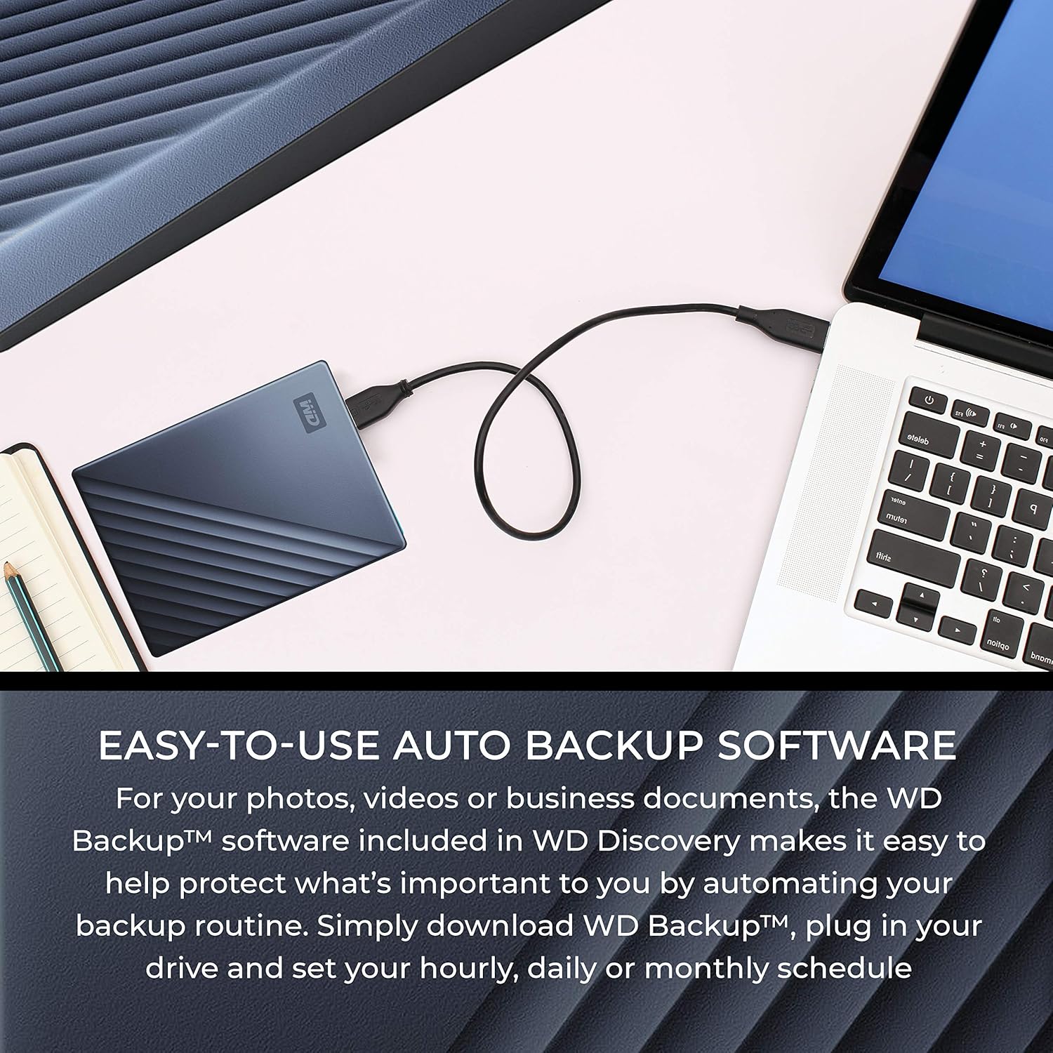 2 TB Blue Portable External Hard Drive Z597