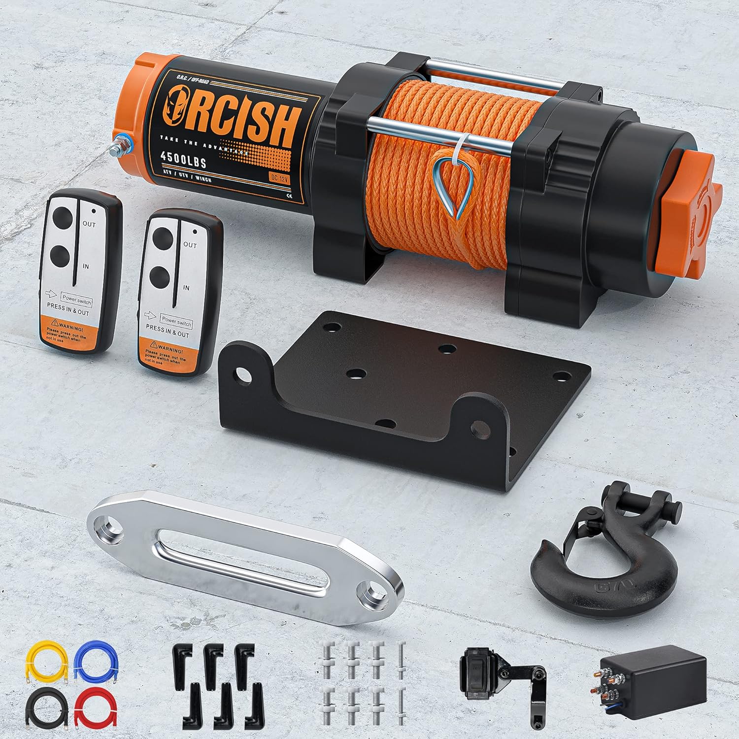 12V 4500LBS Synthetic Rope Winch Kits P664662