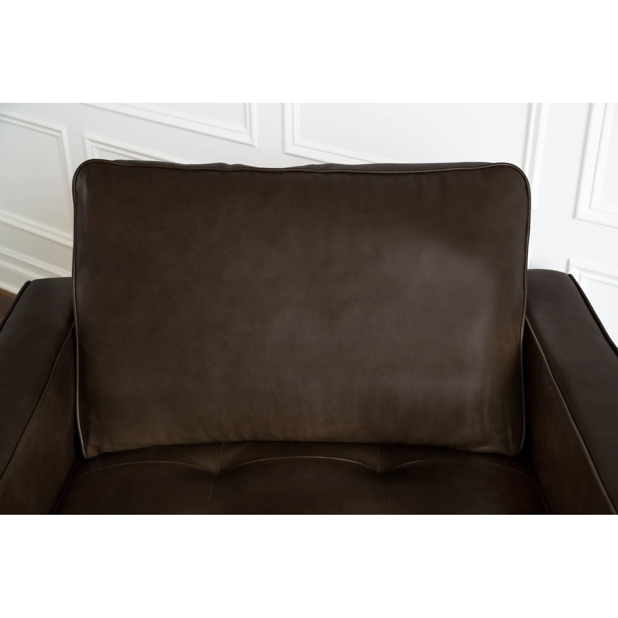 Camel Top-Grain Leather Armchair Z70073