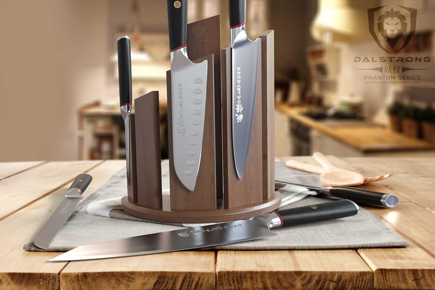 6-Piece Knife Block Set with Magnetic Knife Stand T4333
