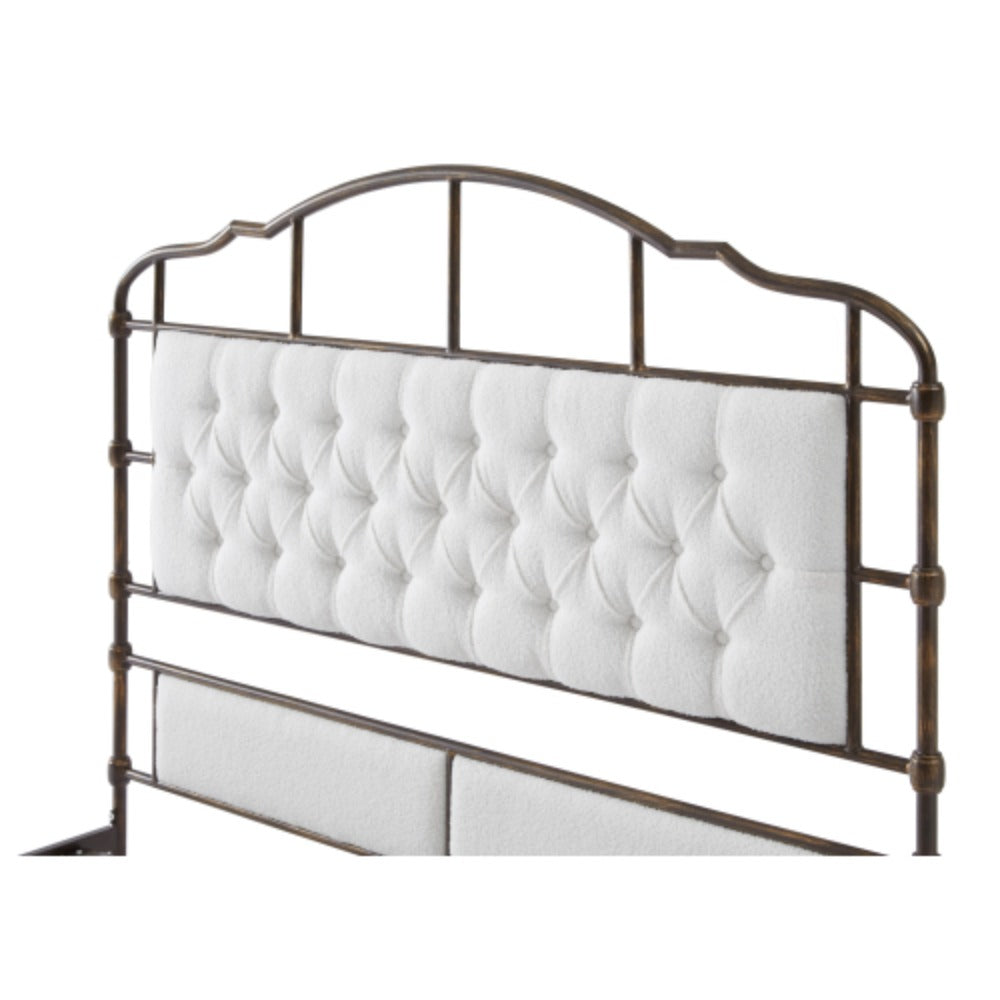 Queen Size Metal Bed Frame with Foam Head and Tail L170