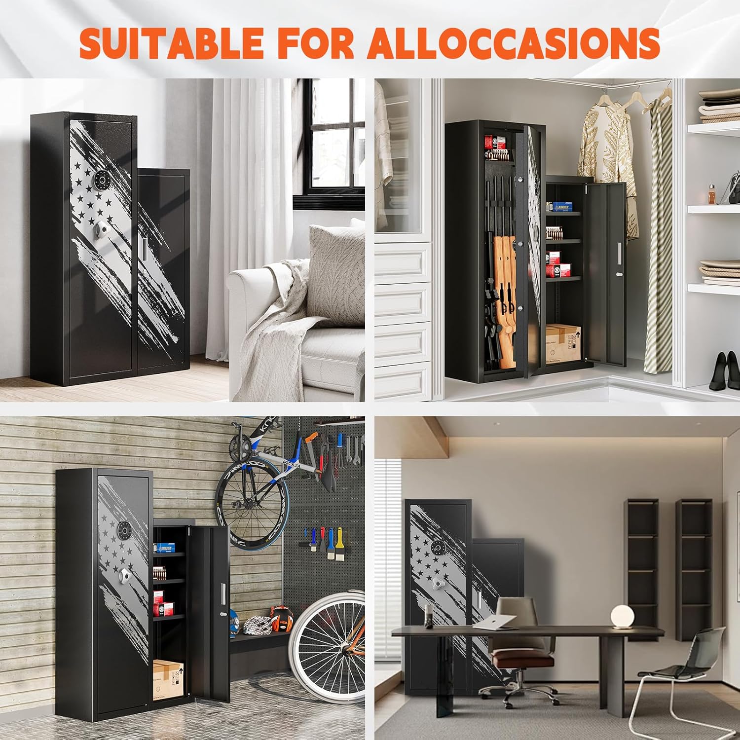 8-12 Rifle Gun Safe with Detachable Gun Racks K382