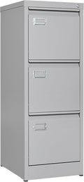 3 Drawer Grey Metal File Cabinet P89041