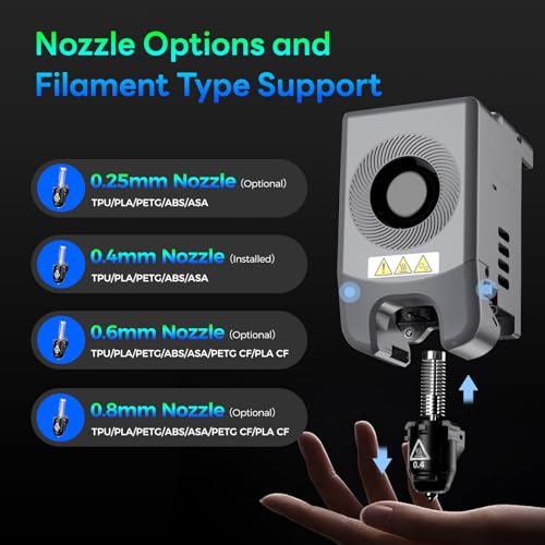 3D Printer, 600mm/s High-Speed FDM, Auto Leveling, 280°C Direct Extruder, Detachable Nozzle, Core XY All Metal Structure, Print Size 220x220x220mm N63255