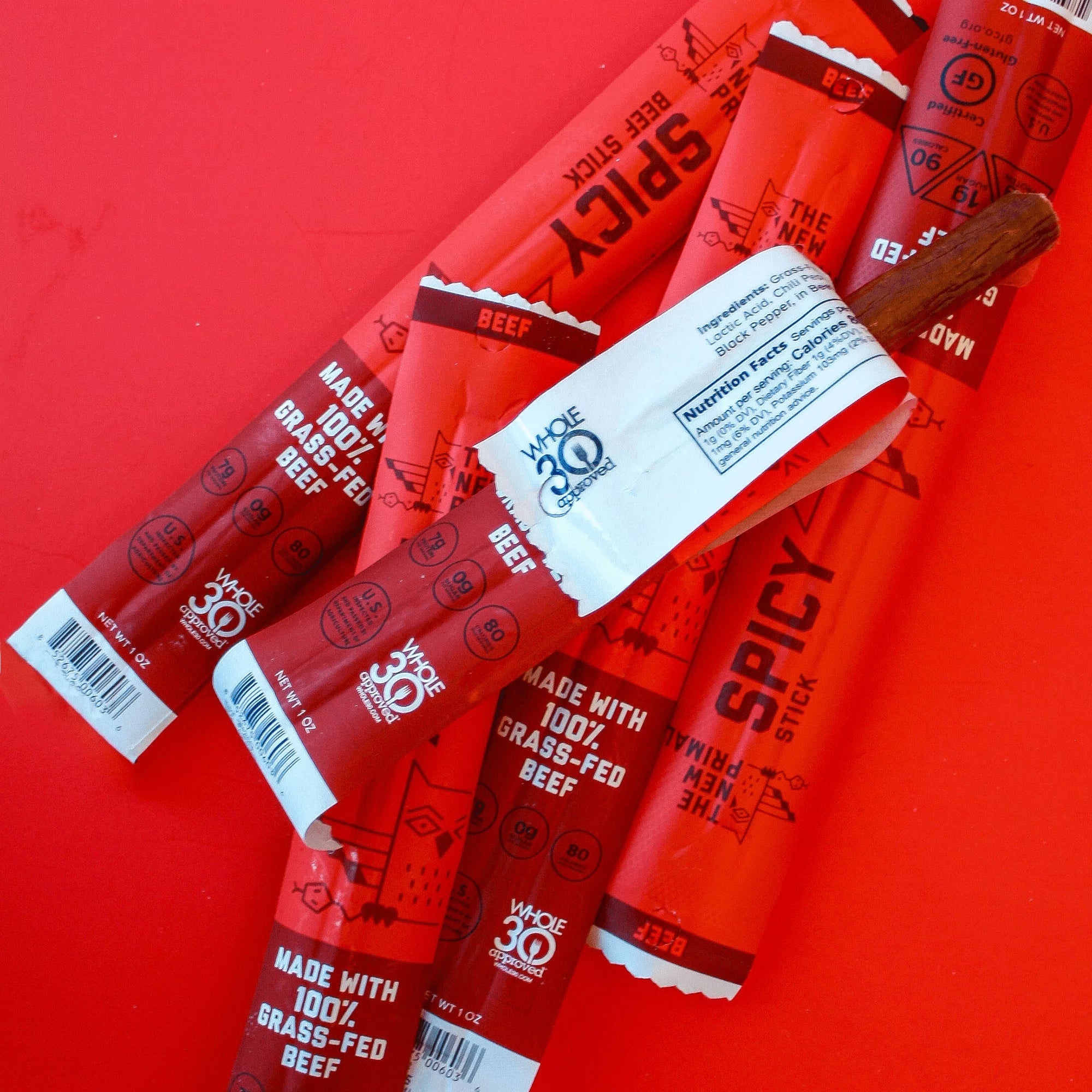 100% Grass-Fed Beef Meat Sticks (20 Sticks) P44863