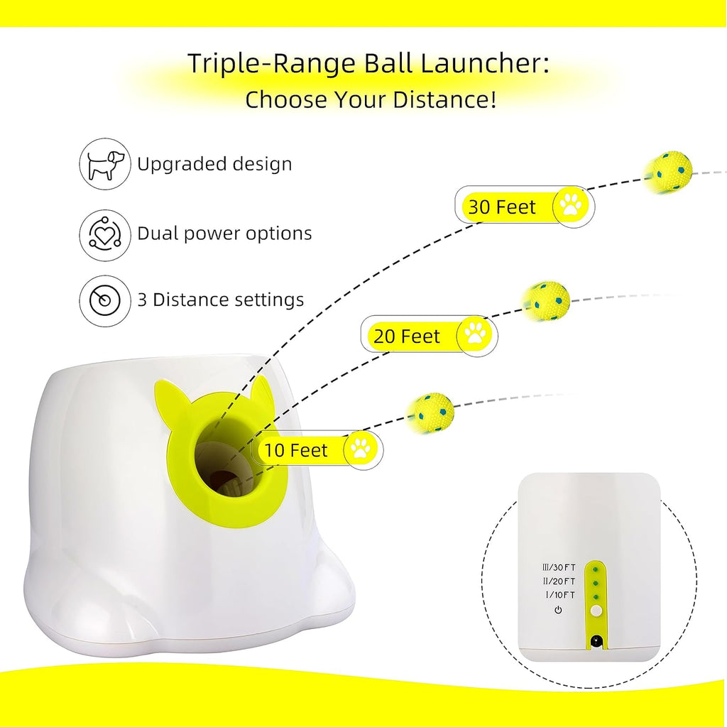 Automatic Dog Ball Thrower Launcher with 6 Balls L1771
