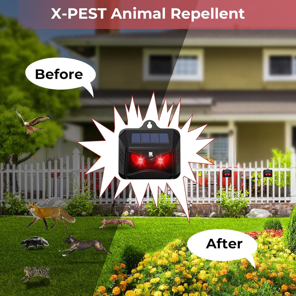 Red Led Light Outdoor Animal Repeller H248100