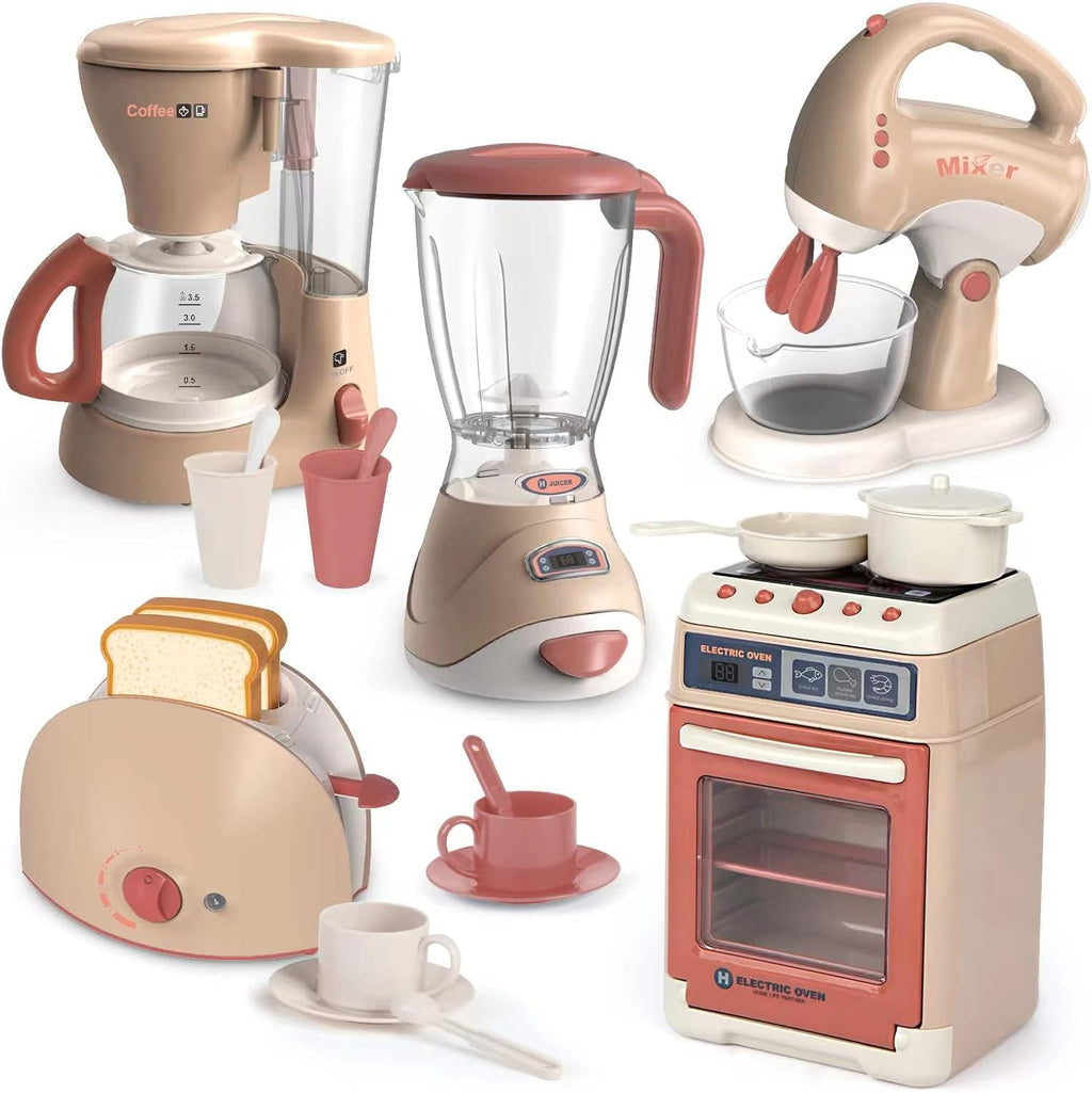 Toy Kitchen Set with Blender, Coffee Maker, Mixer and Toaster A2815
