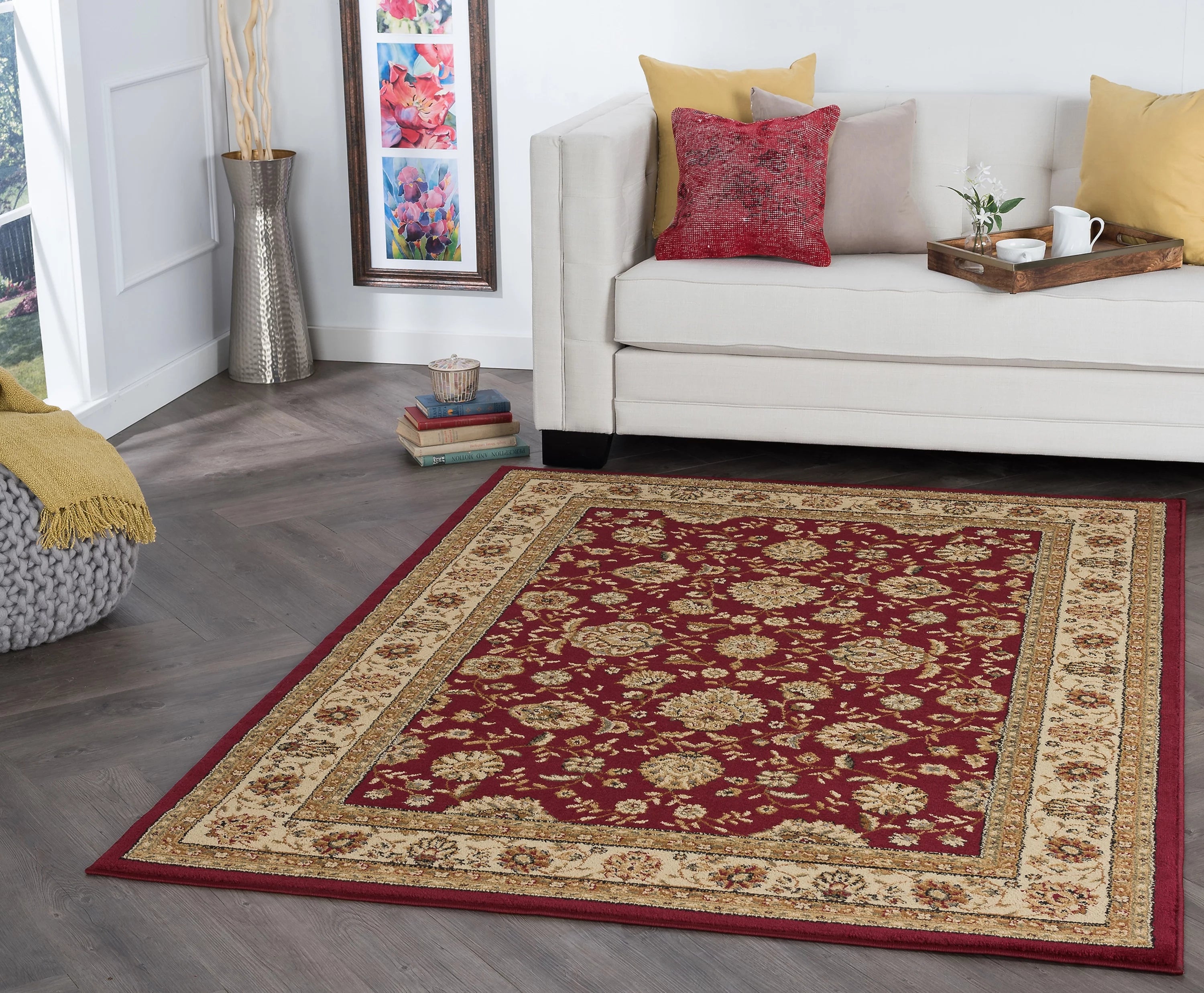 8x10 Red Traditional Area Rug G932