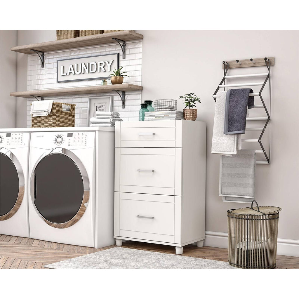 White 3 Drawer Base Cabinet S5499