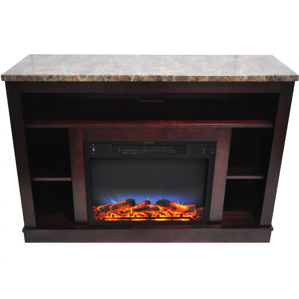 Mahogany Freestanding Electric Fireplace with Remote V41610