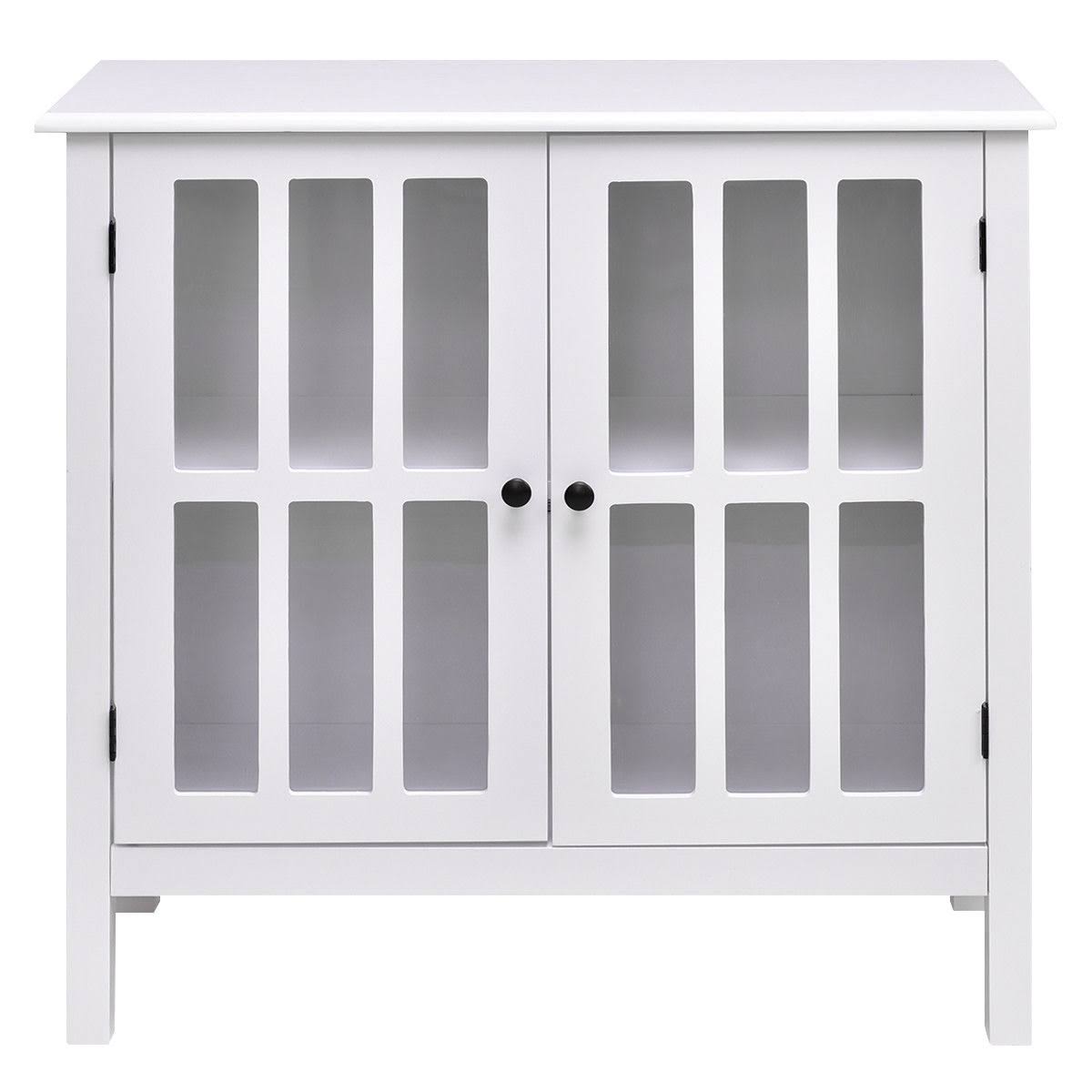 Glass Door Sideboard Console Storage Cabinet E671527