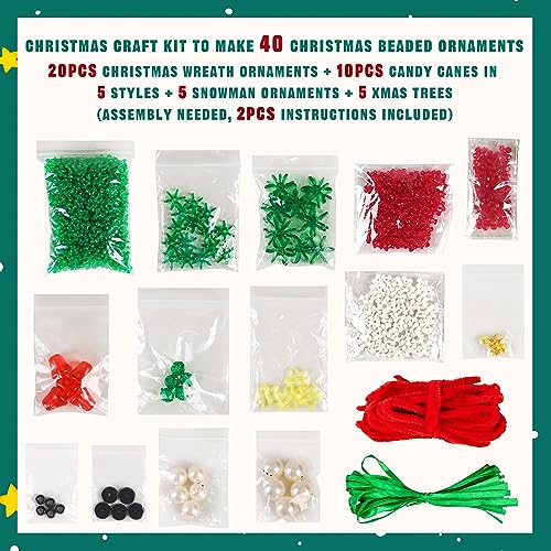 Beaded Ornament Kit, 40 Pieces E734