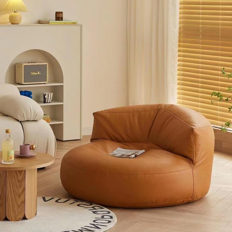 Curved Leather Sofa H726