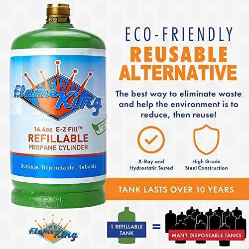 1lb Empty Refillable Propane Cylinder Tank W8763