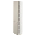 White High Cabinet with shelves/2 Doors, 18x15x80 P4111
