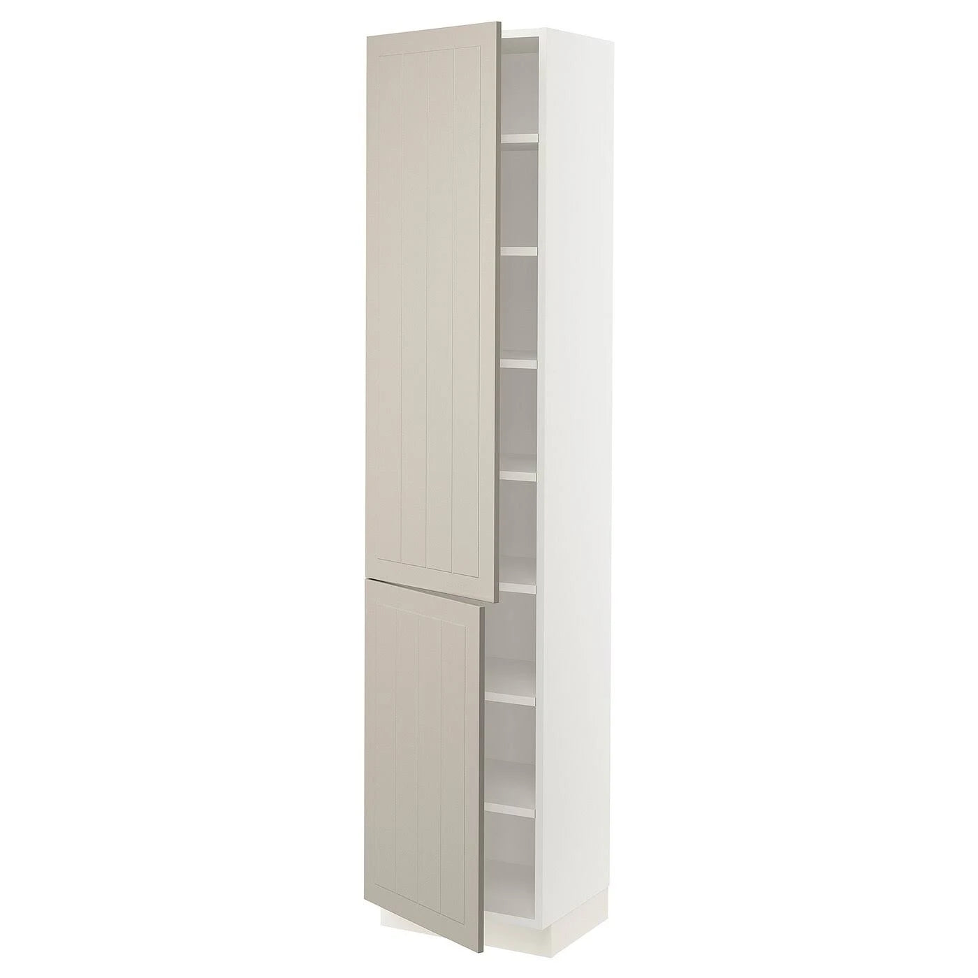 White High Cabinet with shelves/2 Doors, 18x15x80 P4111