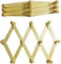 Wooden Expandable Hanger Accordion Coat Rack Wall Mounted P597