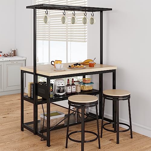 3 Tier Microwave Stand Oven Shelf with Power Outlet D723469