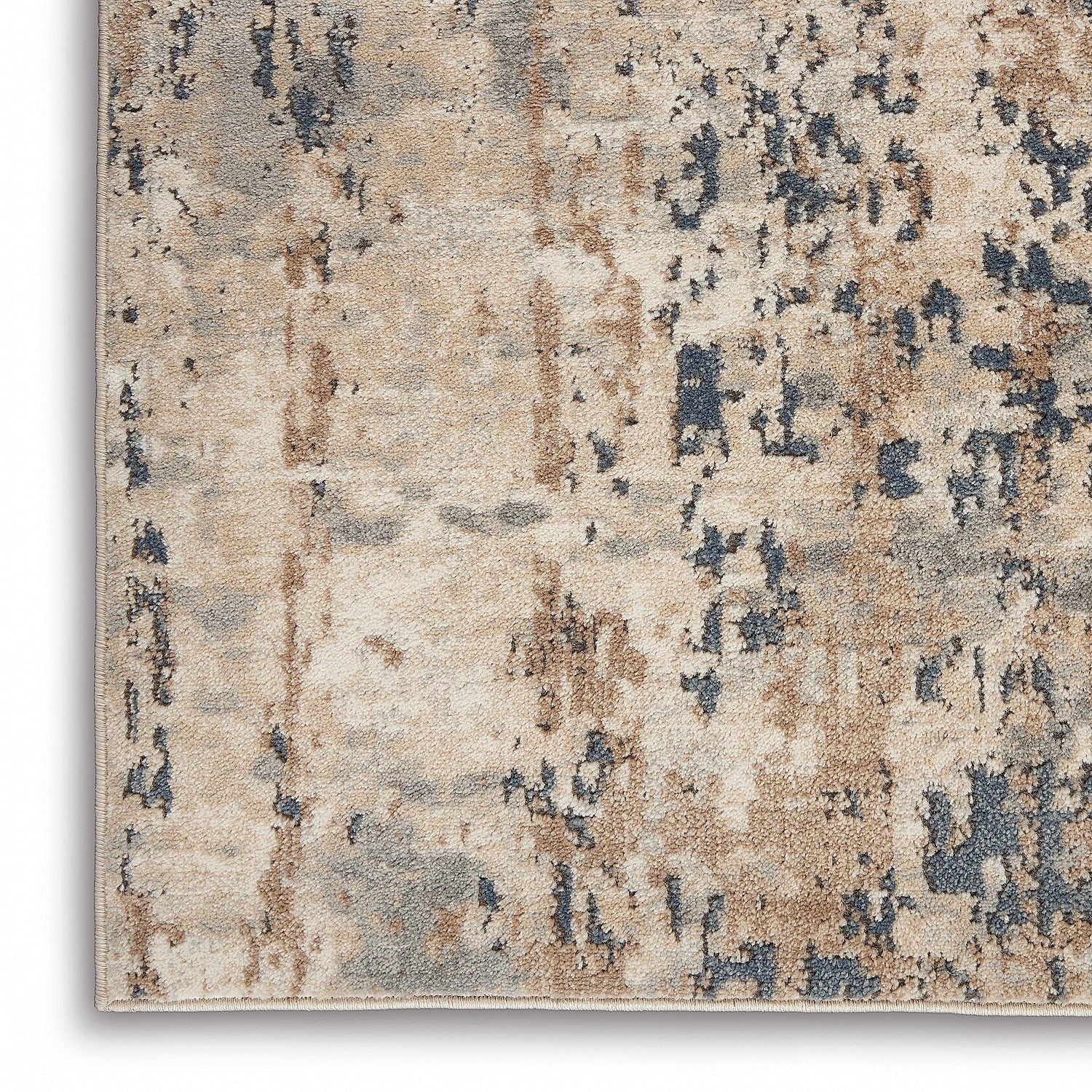 Beige/Grey 10' x 14' Abstract Distressed Area Rug A333333