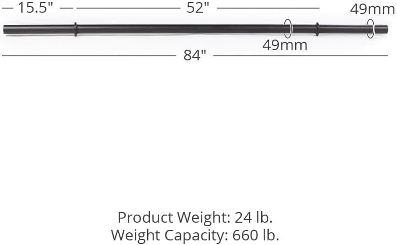 7 FT Fat Grip Olympic Barbell, Powder-Coated Steel D734825
