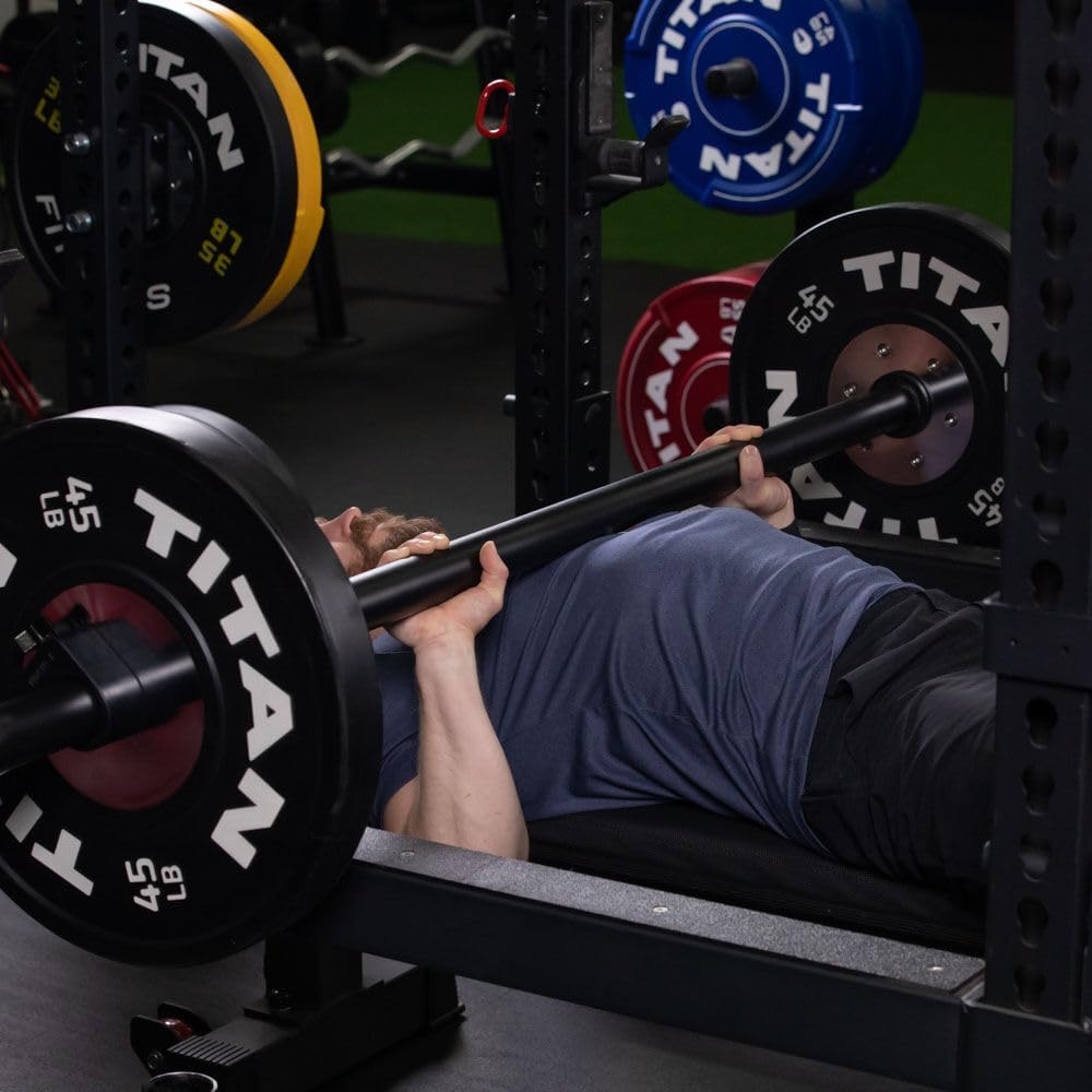7 FT Fat Grip Olympic Barbell, Powder-Coated Steel D734825