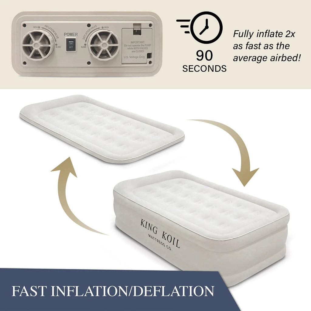 20in Twin Air Mattress with Built-in Pump F179