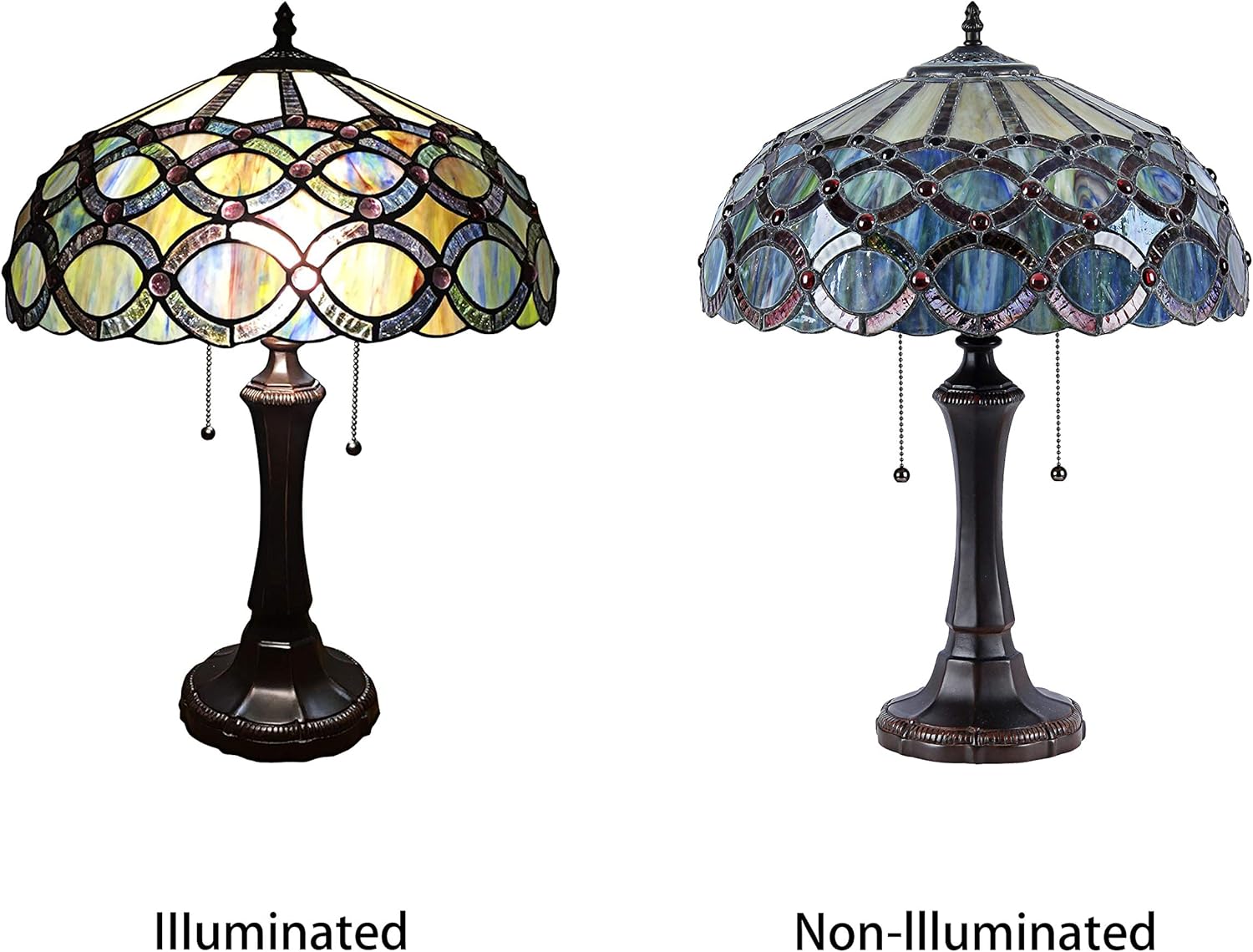 2 Light Table Lamp 16" Shade I377336