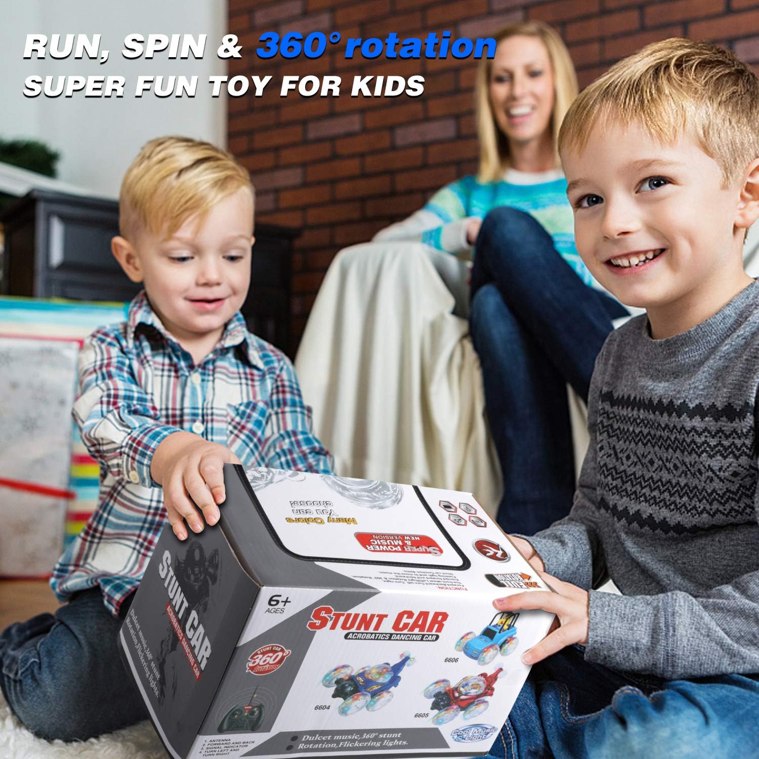 2.4GHz 2 in 1 RC Stunt Car with LED Headlights V98518