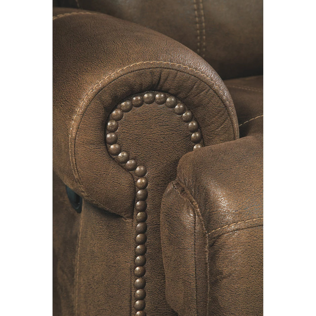 Gray Faux Leather Reclining Sofa T8594