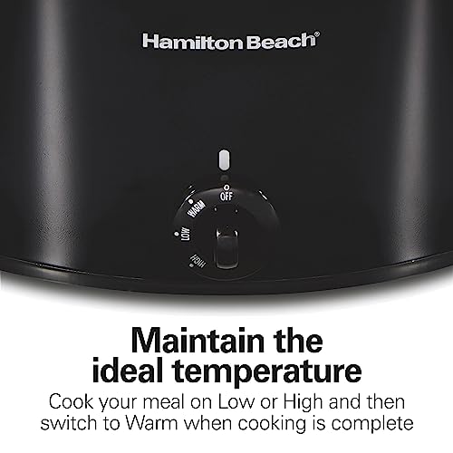 6-Quart Black Portable Slow Cooker B73027