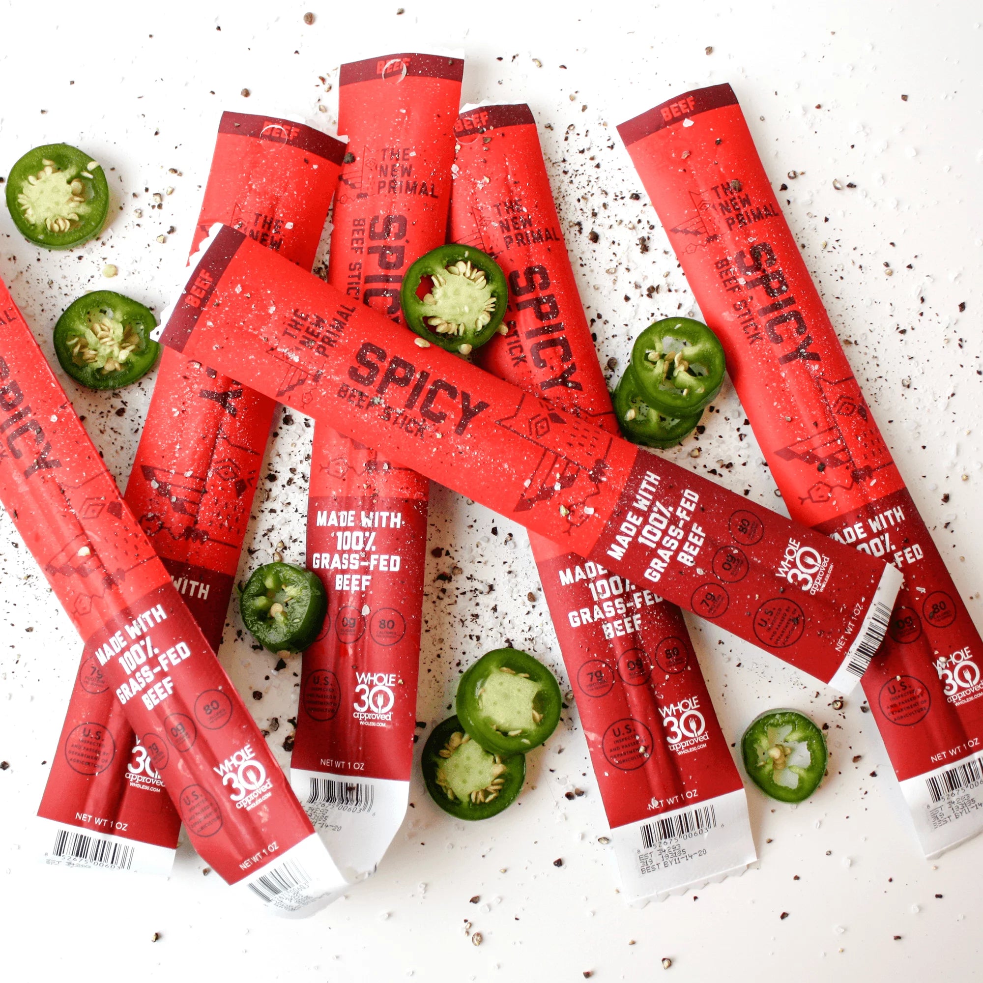 100% Grass-Fed Beef Meat Sticks (20 Sticks) P44863