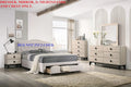 Cream Color Dresser Mirror Nightstands Chest 5pc Bedroom Set R33311