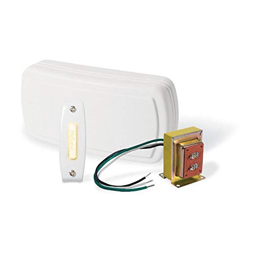 White Builder Chimes Kit with Two Lighted Pushbuttons D357