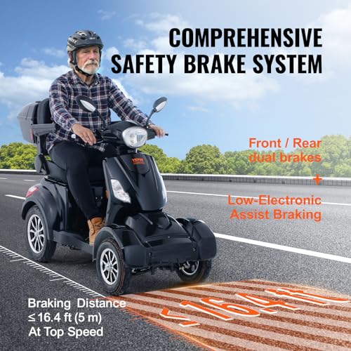 800W All Terrain Electric Mobility Scooter with 500lbs Capacity D383985