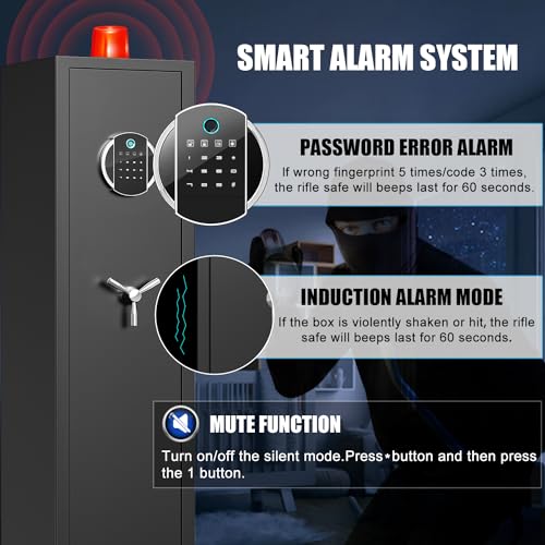 Digital Rifle Gun Safe with LCD Touch Screen Keypad F703