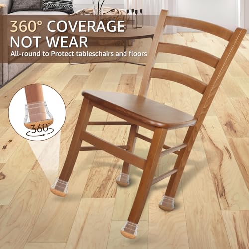 24Pcs Silicone Chair Leg Floor Protectors Covers Caps (Large) H1624