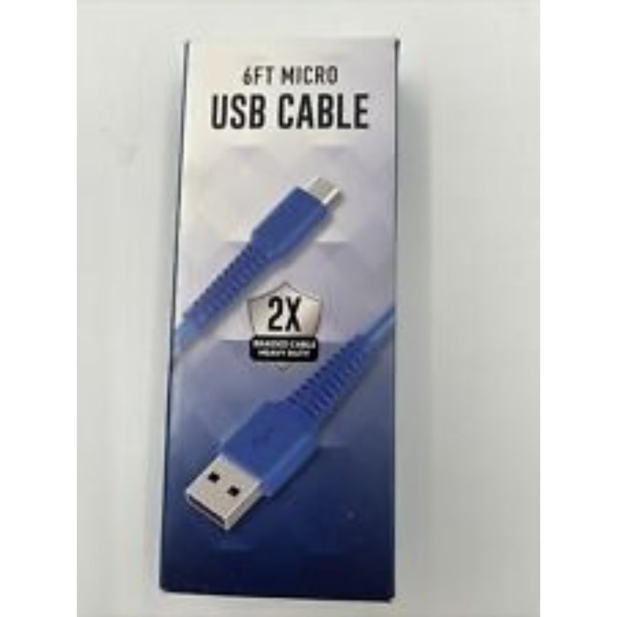6ft Blue Braided Micro USB Cable J330331