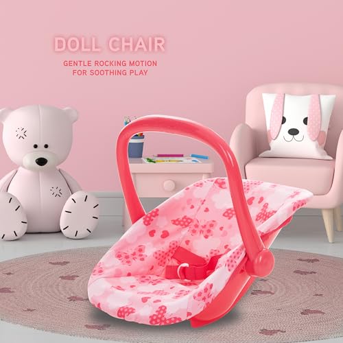 Baby Doll Stroller Bed and Seat Nursery Playset Accessories Furniture Set High Chair Diaper Bag Role Play Deluxe Set O455294