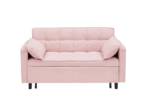 Beige Corduroy Sofa Bed T10276