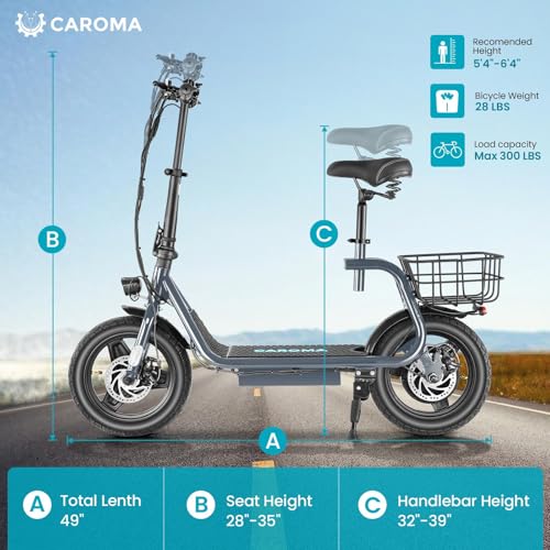 14" Tire 48V Electric Scooter with Seat F97521