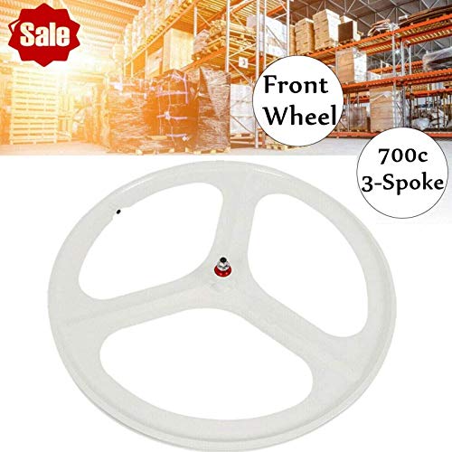 White 700C 3 Spoke Fixed Gear Bicycle Wheelset H778