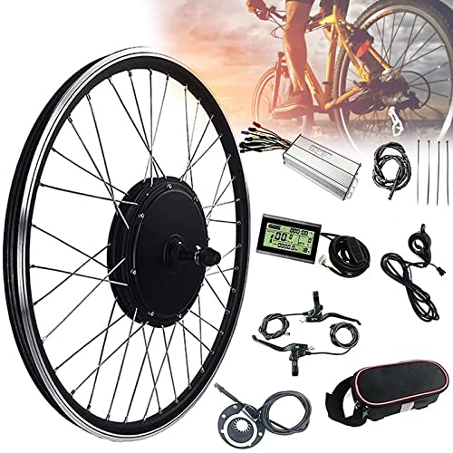 48V 1500W 24in Brushless Non-Gear Hub Motor Kit with LCD3 Display Controller PAS Brake Lever G657