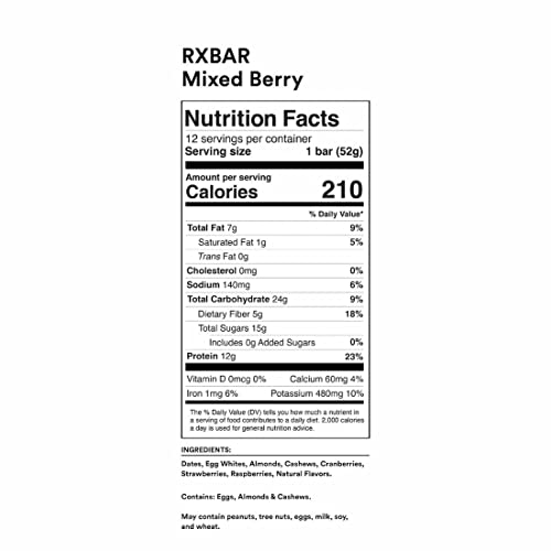 Mixed Berry Protein Bars, 12 Count D8003