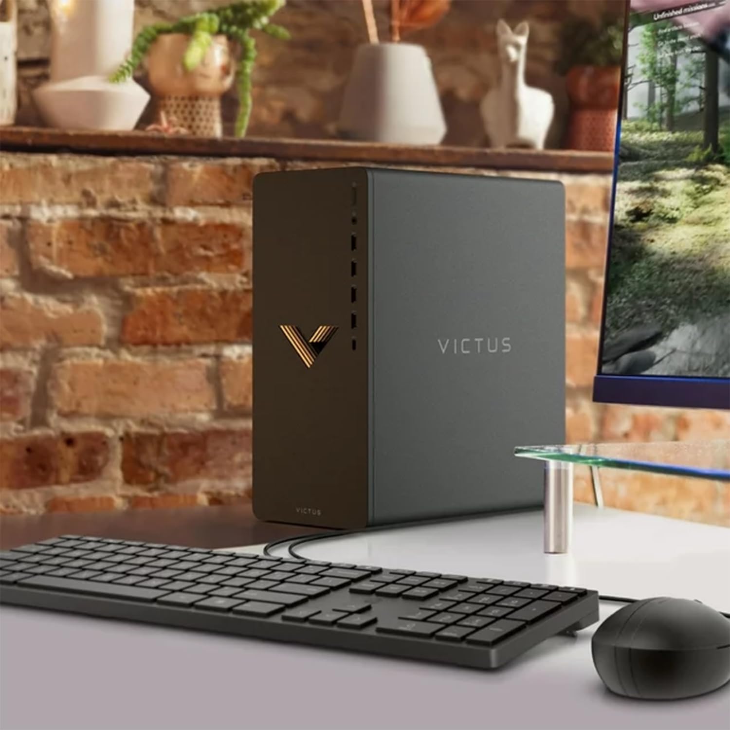 Black Gaming Desktop with AMD Ryzen 5 5600G, AMD Radeon RX 6400, 16GB RAM, 512GB SSD + 1TB HDD, Windows 11 Home N56544