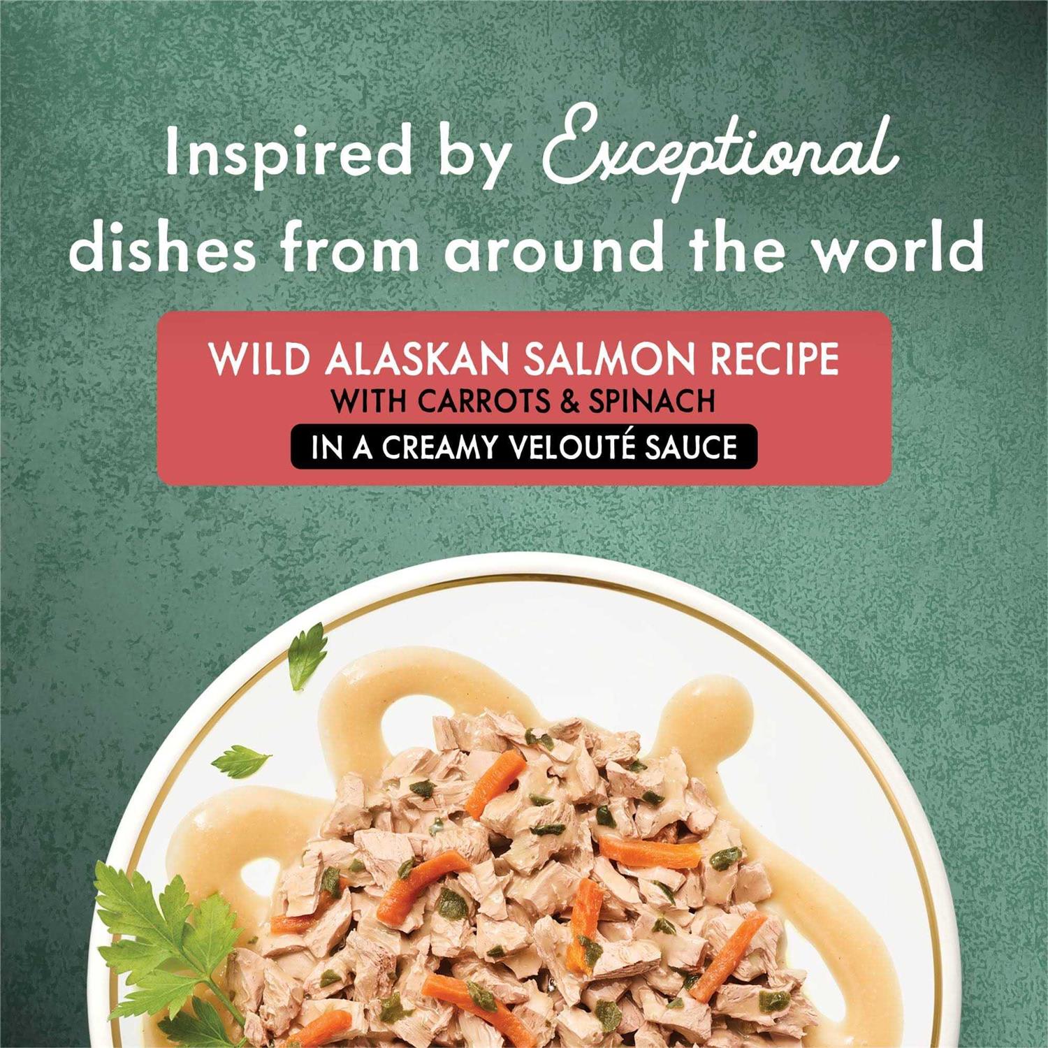 High Protein Wet Cat Food with Wild Alaskan Salmon and Garden Veggies in Sauce V433590