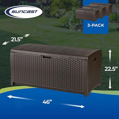 73 Gallon Mocha Brown Resin Deck Box M91519